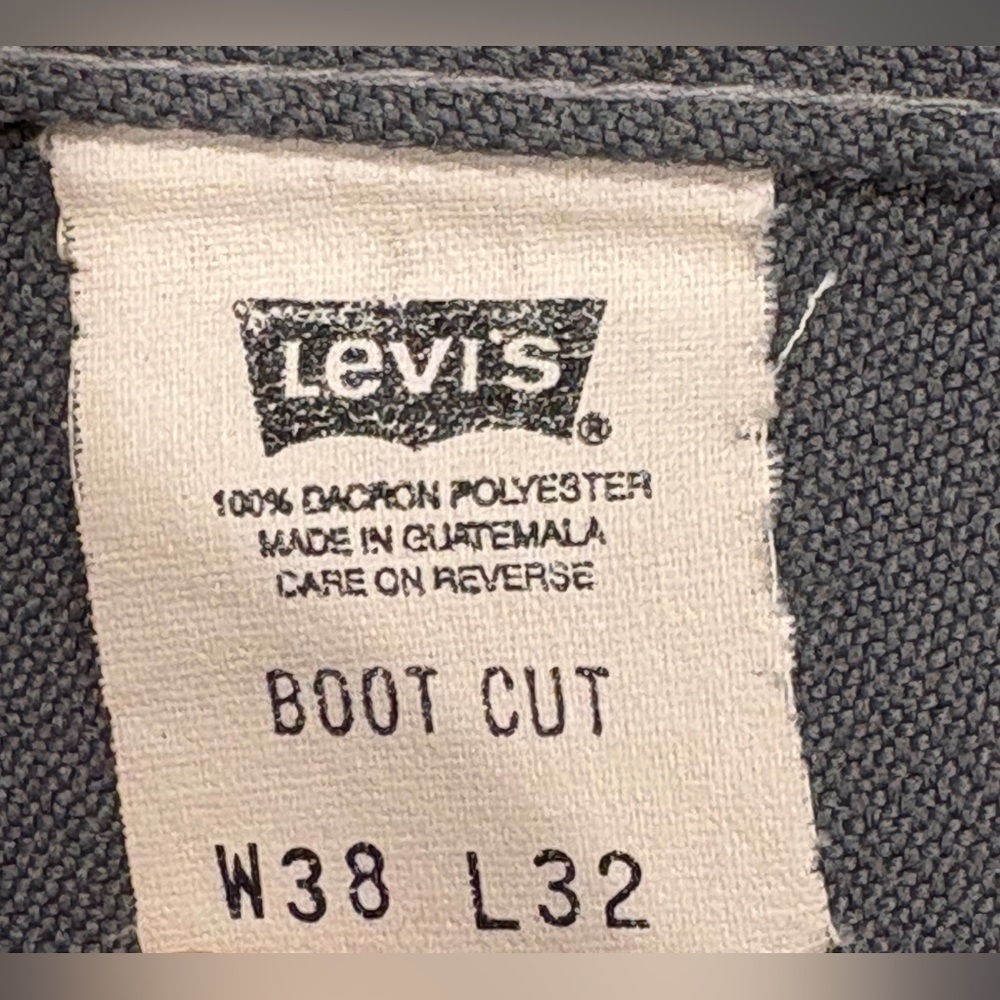 Vintage Levi’s Polyester Mens Boot Cut Slacks, Mens 38x32, Gray, Exc condition! - Picture 5 of 7